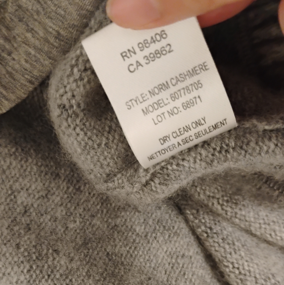Theory Women's Norm Cashmere Gray Cardigan Hooded Shrug Sz P XS/XXS - Picture 6 of 6